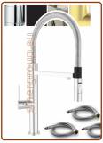 3316 3-way spring stainless steel faucet metal free 3/8" with magnetic docking