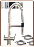 3318 3-way spring stainless steel faucet metal free 3/8" with magnetic docking