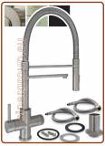 3336 3-way Spring stainless steel faucet 3/8"