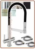 3342 rubinetto a molla 3 vie acciaio inox 3/8"