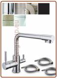 3346 rubinetto 3 vie acciaio inox 3/8"