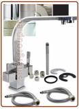 3050 rubinetto 3 vie acciaio inox 3/8"