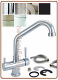 3356 Rubinetto 3 vie acciaio inox 3/8"