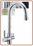 3358 rubinetto 3 vie acciaio inox 3/8"