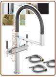 3370 Rubinetto a molla 3 vie acciaio inox 3/8"