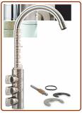 3393 Rubinetto di prelievo 3 vie acciaio inox 1/4"