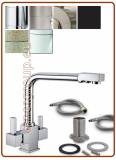 4019 4-way stainless steel faucet 3/8"