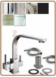4021 4-way stainless steel faucet 3/8"