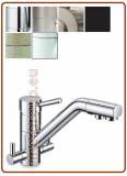4022 Prisma 4-way stainless steel faucet 3/8"