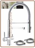 4306 Rubinetto acciaio inox 304 4 vie senza metalli pesanti 3/8"
