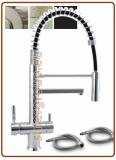 4308 Rubinetto acciaio inox 304 4 vie senza metalli pesanti 3/8"