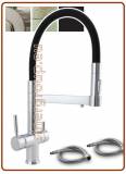 4310 Rubinetto acciaio inox 304 4 vie senza metalli pesanti 3/8"