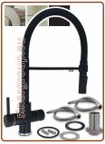 4310 4-way stainless steel faucet metal free 3/8"