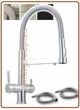4312 Rubinetto acciaio inox 304 4 vie senza metalli pesanti 3/8"