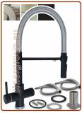 4312 4-way stainless steel faucet metal free 3/8"
