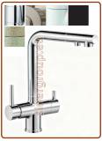 4324 4-way stainless steel metal free faucet 3/8" with pull-out