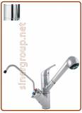 5018 5-way faucet whit pull-out hand shower 3/8"