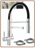 5302 Rubinetto acciaio inox 304 5 vie senza metalli pesanti 3/8"