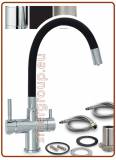 5314 5-way stainless steel metal free faucet 3/8" with soft spout