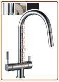 5320 5-way stainless steel metal free faucet 3/8" with pull-out