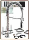 5339 5-way stainless steel spring faucet 3/8"