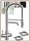 5340 5-way spring stainless steel faucet 3/8"