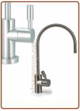 Terence S 1-way faucet brushed steel metal free 1/4"