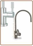 Terence S 1-way metal free faucet 1/4" brushed steel