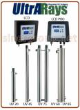 UltrARays LCD UV Systems Complete Set, from 20lt/min.(5,28 GPM) to 200lt/min.(52,83 GPM) 30W., 40W., 80W., 160W. - 3/4", 1", 1-1