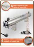 UltraRays sistema UV Completo 151lt./min. (40 GPM) Acqua Filtrata - 181lt./min. (48 GPM) Acqua Osmotizzata 220W - 1-1/2"