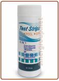 6 in 1 PH Test Strip - Residual and Total Chlorine, Bromine, Total Alkalinity, Total Hardness, Cyanuric acid - 50 strips (50)