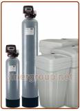 Addolcitore acqua doppio corpo AUTOTROL 255/760 Logix 1" elettronico (Rig. Volume-tempo) bombola Greentank, tino sale BTS