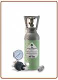 Kit gasatura con bombola CO2 ricaricabile in acciaio 2 kg attacco W21,8 + riduttore di pressione 0–7 bar