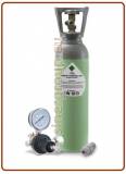 Carbonation kit with 4 kg / 8.8 lb rechargeable Co2 steel cylinder with residual valve + 0–7 bar pressure regulator