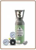 Kit gasatura con bombola CO2 ricaricabile in acciaio 2 kg attacco W21,8 + riduttore di pressione 0-7 bar