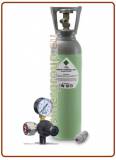 Kit gasatura con bombola Co2 in acciaio ricaricabile 4Kg. con valvola residuale + riduttore di pressione 7 bar