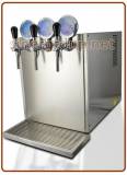 Polar refrigeratore sopra banco INOX 3 vie acqua fredda + ambiente + frizzante fredda 150lt./h. raff. banco ghiaccio