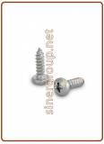 Cylindrical head tapping screw stainless steel A2 OD 3,9x13