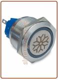 Pulsante acqua fredda 24V, 25mm, led blu