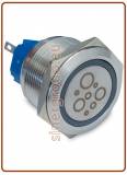 Pulsante acqua frizzante 24V, 25mm, led blu