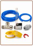 3-way water dispenser installation kit - 3/8" flexible hose - without filter head and cartridge