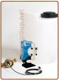 Sentinel sistema di clorazione proporzionale pompa TPG603 PVDF contalitri da 1/2" a 4" serbatoio da 50, 120 lt.
