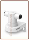 Refiner testata in polipropilene con valvola shut off e staffa incorporata 8mm., 3/8", 10mm. quick fit (24)