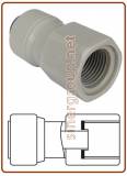 Terminale diritto femmina Ø tubo - filetto UNS (Tipo a Cono) 1/4" x 7/16-24 doppio o-ring