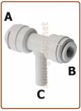 Intermedio a T Ø tubo - Ø codolo