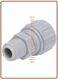 Straight adaptor Power OD Tube - BSPT thread, imperial size