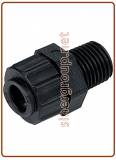 Straight adaptor Power OD Tube - BSPT thread, metric size