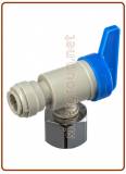 Elbow Stop Valve OD Tube - BSP Thread (brass nut)