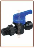 Hand valve Male Connector OD Tube - BSPT Thread