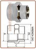 Reduced socket-joint F.F. cromed